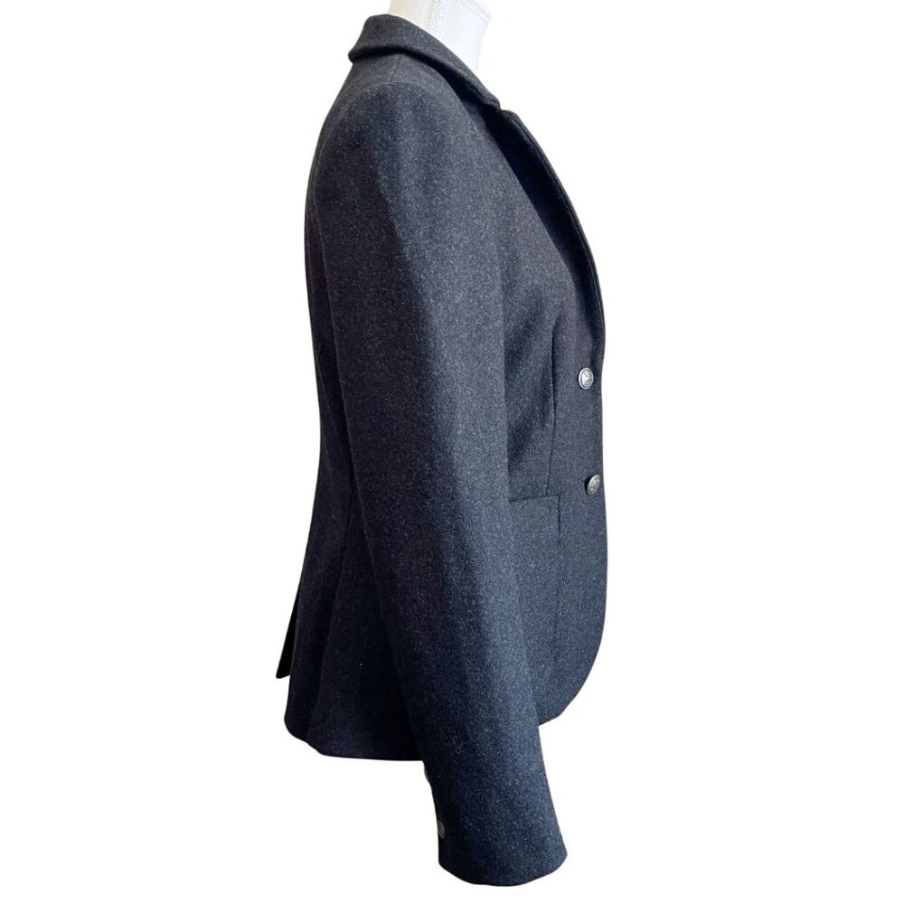ARITZIA TALULA CHARCOAL GREY SINGLE BREASTED WOOL BLEND FELT BLAZER - 8 - Picture 3 of 11